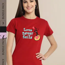 Fabflee Pack Of 3 Printed Cotton T-shirt-picture-20