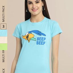 Fabflee Women Cotton Printed T-shirt Pack of 3-picture-26