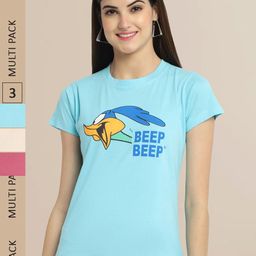 Fabflee Women Cotton Printed T-shirt Pack of 3-picture-19