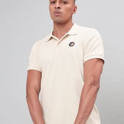 Technosport Striped Polo Collar Antimicrobial Slim Fit T-shirt-image-102