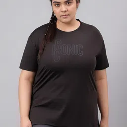 MKH Plus Size Typography Printed Drop Shoulder Sleeves Relaxed Fit Dri-FIT Sports T-Shirt-12