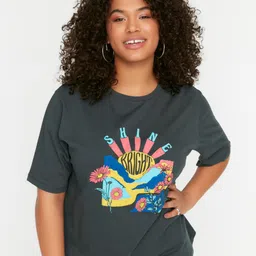 Trendyol Graphic Printed Cotton T-shirt-image-32