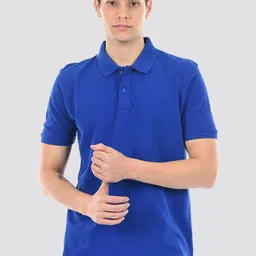 ONEWAY Men Solid Polo Collar Cotton T-Shirt-image-6