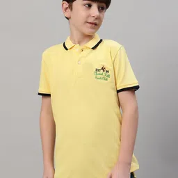 Cantabil Boys Polo Collar Applique T-shirt-image-24