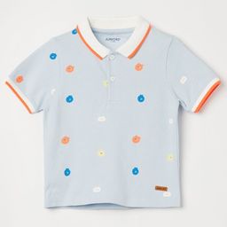 Juniors by Lifestyle Boys Printed Polo Collar Applique T-shirt-picture-2