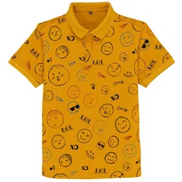 Status Quo Kids Conversational Printed Polo Collar T-shirt-image-14