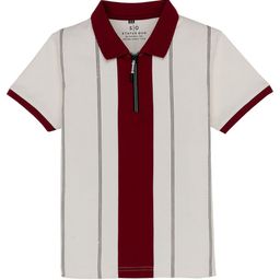 Status Quo Boys Striped Polo Collar Cotton T-shirt-image-86