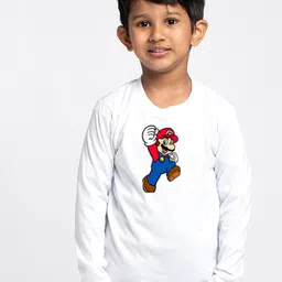 Friskers Boys Printed Long Sleeves Round Neck Regular Fit Cotton T-shirt-23