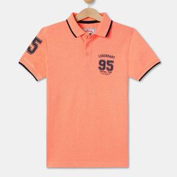 R&B Boys Typography Printed Polo Collar Cotton T-shirt-picture-13