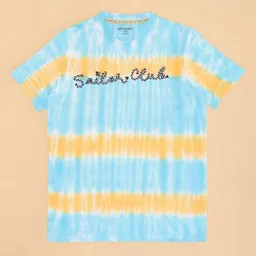 Pantaloons Junior Boys Dyed Round Neck Cotton Tshirt-image-78