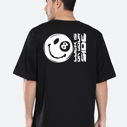 Mad Over Print Typographical Printed Oversized Cotton T-shirt-image-91