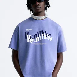 MISCHIEF MONKEY Printed Round Neck Short Sleeves Cotton T-shirt-image-81