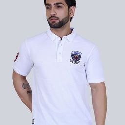STARFOX Embroidered Polo Collar Casual T-shirt-image-77