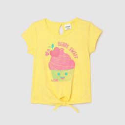 max Girls Graphic Printed Round Neck Cotton Casual T-shirt-16