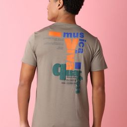 V-Mart Men Typography Printed Round neck T-shirt-image-95