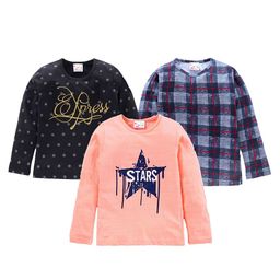 Eimoie Girls Multicoloured Set Of 3 Printed Pure Cotton  T-shirt-6