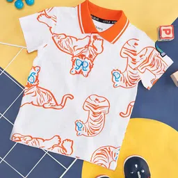 Pantaloons Baby Boys Printed Cotton Polo Collar T-shirt-57