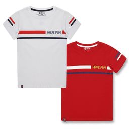3PIN Boys Pack of 2 Striped Cotton T-shirts-picture-19