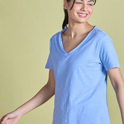 Nykd V-Neck Short Sleeves T-Shirt-image-102