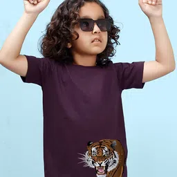 NUSYL Boys Round Neck Graphic Printed T-shirt-image-5