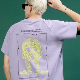 Rigo Graphic Printed Oversized Drop Shoulder Sleeves Pure Cotton Sports T-shirt-image-81