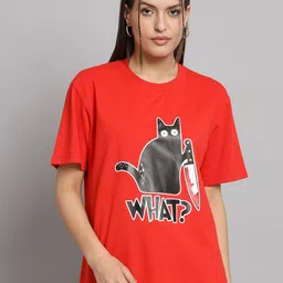 GRIFFEL Printed Drop-Shoulder Sleeves Oversized Cotton T-shirt-image-9