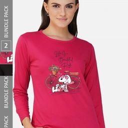 CHOZI Pack Of 2 Printed Cotton T-shirt-picture-17