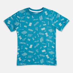 Pantaloons Junior Boys Conversational Printed Short Sleeve Cotton T-shirt-picture-33