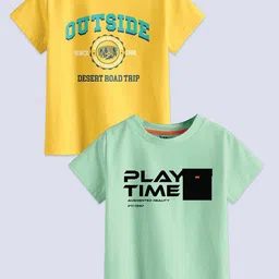 BAESD Boys Pack Of 2 Printed Pure Cotton T-shirts-picture-5