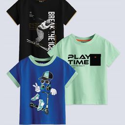 BAESD Boys Pack Of 3 Printed Pure Cotton T-shirts-picture-42