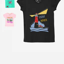 Naughty Ninos Girls Pack Of 3 T-shirts-image-81