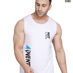 SLOWLORIS Pack Of 2 Typography Round Neck Sleeveless Cotton Gym Vest-picture-53