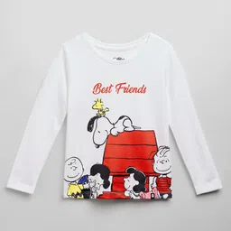 The Souled Store Girls White & Red Typography Printed Cotton T-shirt-image-28