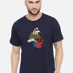 FFLIRTYGO Men Blue Printed T-shirt-image-78