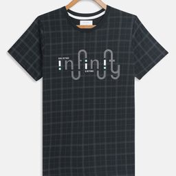 Octave Boys Green & Grey Checked Applique T-shirt-picture-7