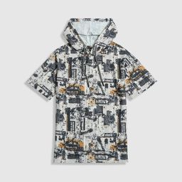 CAVIO Boys Typography Printed Hooded Pure Cotton T-Shirt-image-28