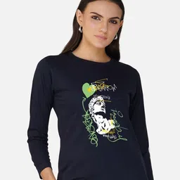 CHOZI Graphic Printed Long Sleeves Cotton T-shirt-image-39