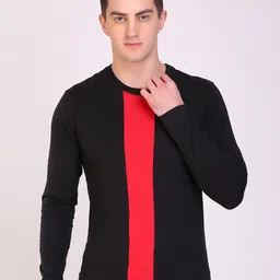 HiFlyers Colourblocked Round Neck Cotton T-shirt-image-34