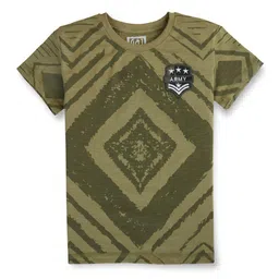 Gini and Jony Boys Geometric Printed Cotton T-shirt-image-67