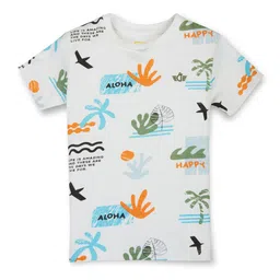 Gini and Jony Boys Conversational Printed Cotton T-shirt-3