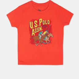 U.S. Polo Assn. Kids Boys Typography Printed Pure Cotton T-shirt-image-66