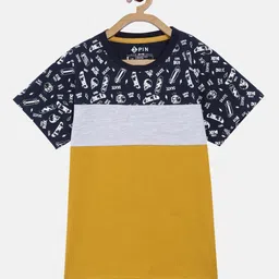3PIN Boys Multicoloured Typography Printed T-shirt-picture-17