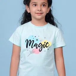 NUSYL Girls Typography Printed T-shirt-image-87