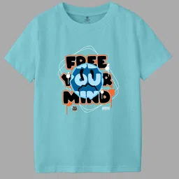 CODEZ Boys Typography Printed Round Neck Pure Cotton T-shirt-image-80
