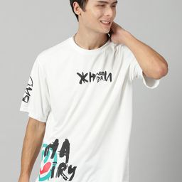 Rodzen Typography Printed Round Neck T-shirt-image-26