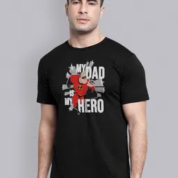 Free Authority Men Black The Incredibles Printed Cotton T-shirt-image-37