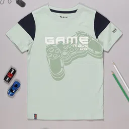 3PIN Boys Typography Printed Round Neck Short Sleeves Cotton T-shirt-image-9