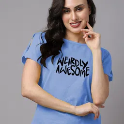 Friskers Women Typography Printed Applique T-shirt-picture-9