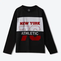 YK Boys Typography Printed Round Neck Long Sleeves T-shirt-image-26