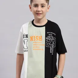 Monte Carlo Boys Typography Printed Cotton T-shirt-image-75